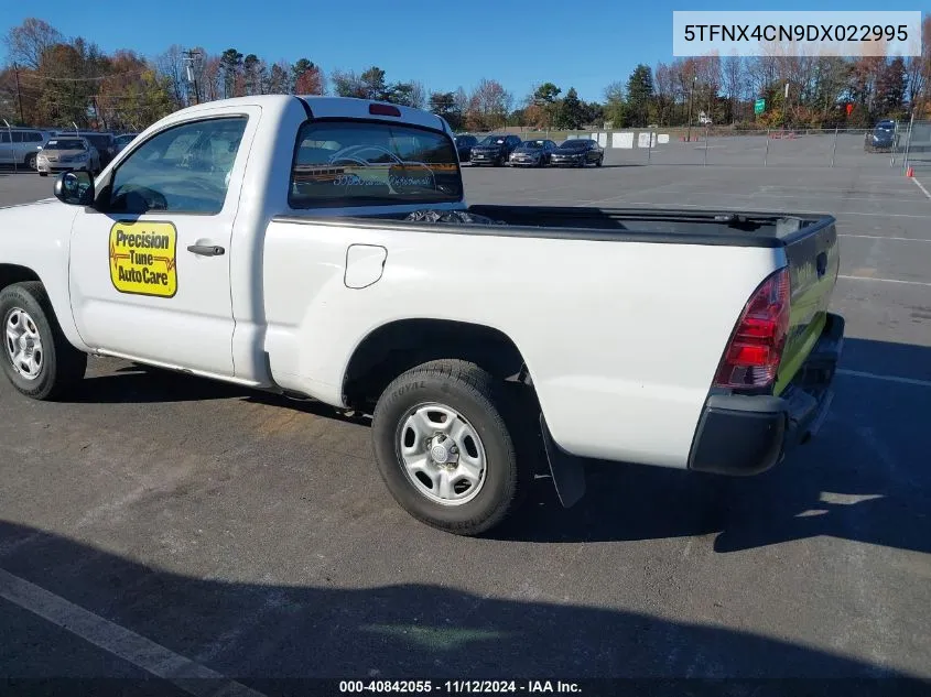 2013 Toyota Tacoma Base (A4) VIN: 5TFNX4CN9DX022995 Lot: 40842055