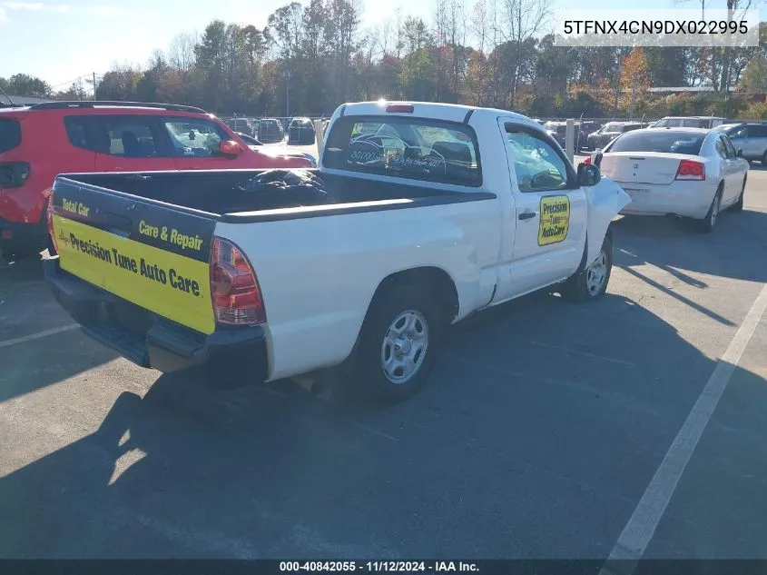 2013 Toyota Tacoma Base (A4) VIN: 5TFNX4CN9DX022995 Lot: 40842055