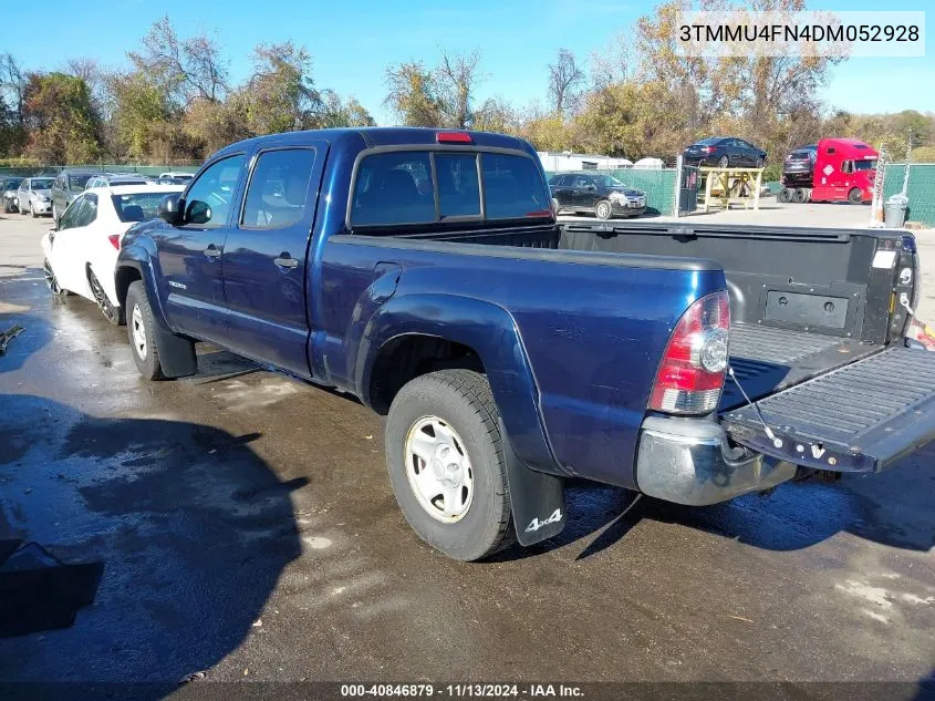 2013 Toyota Tacoma Double Cab Long Bed VIN: 3TMMU4FN4DM052928 Lot: 40846879