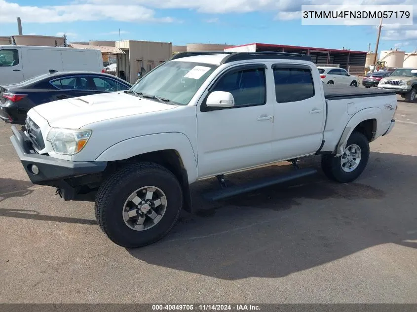 2013 Toyota Tacoma Double Cab Long Bed VIN: 3TMMU4FN3DM057179 Lot: 40849705