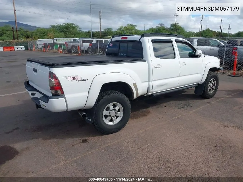 2013 Toyota Tacoma Double Cab Long Bed VIN: 3TMMU4FN3DM057179 Lot: 40849705