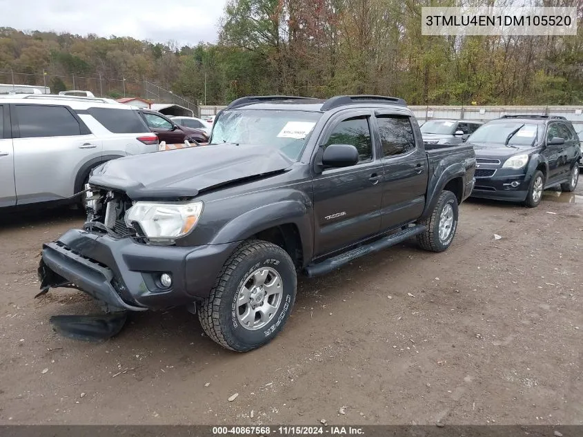 2013 Toyota Tacoma Double Cab VIN: 3TMLU4EN1DM105520 Lot: 40867568