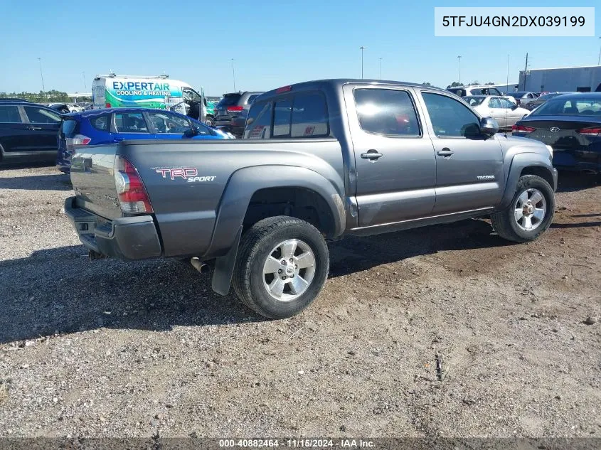 2013 Toyota Tacoma Double Cab Prerunner VIN: 5TFJU4GN2DX039199 Lot: 40882464