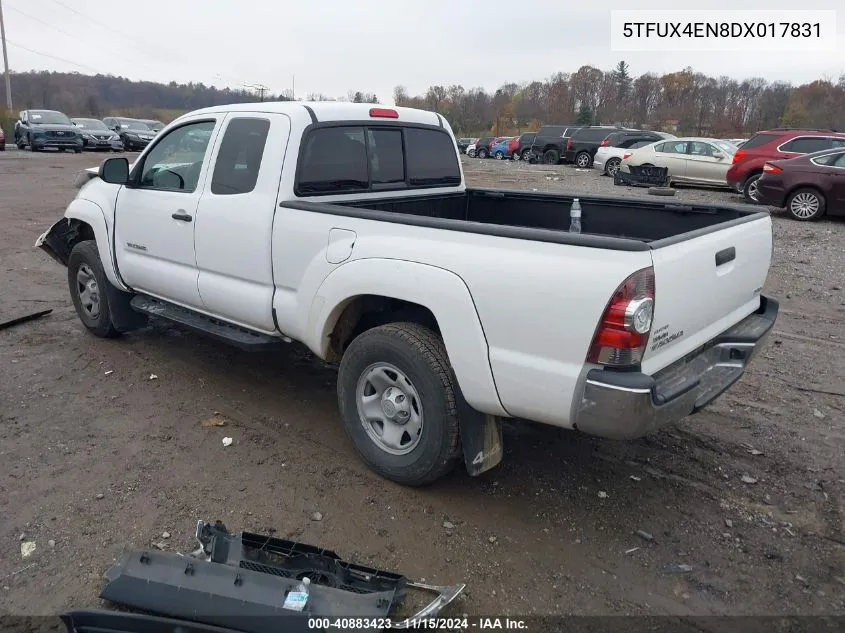 2013 Toyota Tacoma Access Cab VIN: 5TFUX4EN8DX017831 Lot: 40883423