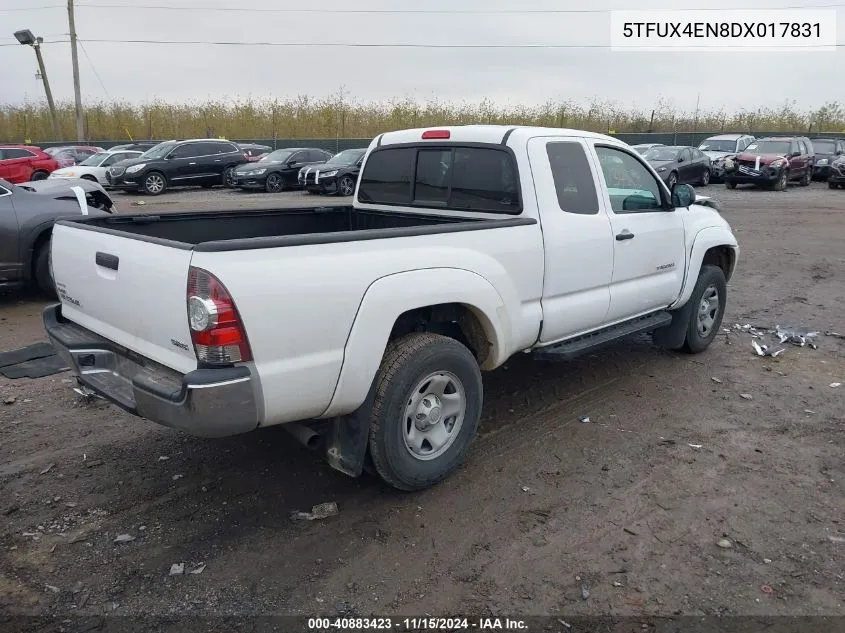 2013 Toyota Tacoma Access Cab VIN: 5TFUX4EN8DX017831 Lot: 40883423