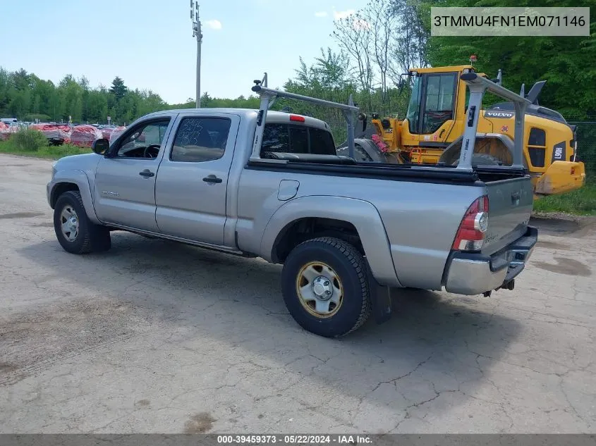 2014 Toyota Tacoma Base V6 VIN: 3TMMU4FN1EM071146 Lot: 39459373