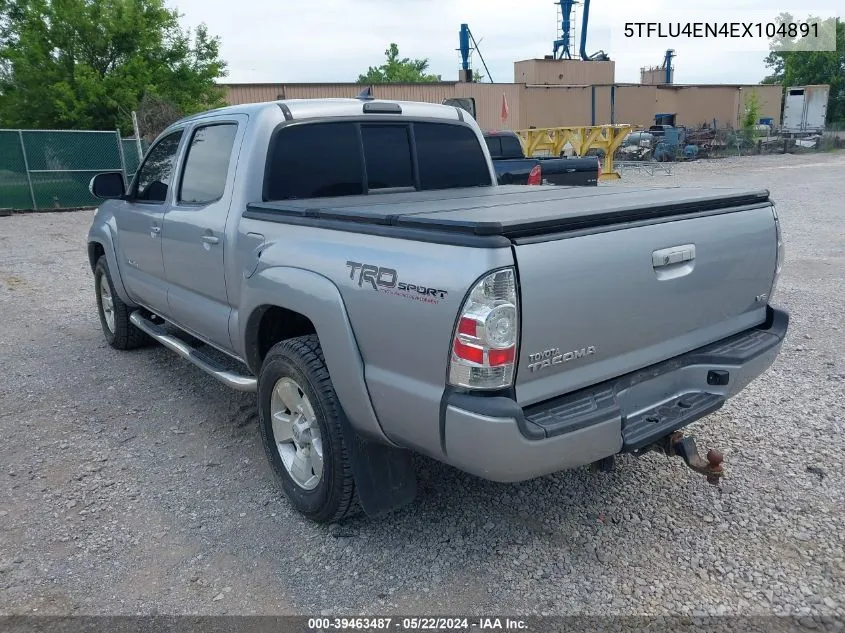 2014 Toyota Tacoma Base V6 VIN: 5TFLU4EN4EX104891 Lot: 39463487