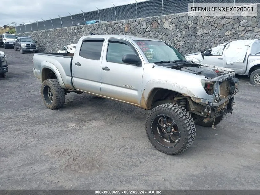 2014 Toyota Tacoma Base V6 VIN: 5TFMU4FNXEX020061 Lot: 39500699