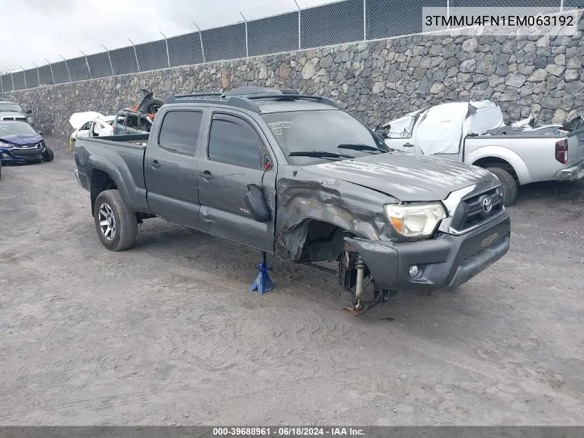 2014 Toyota Tacoma Base V6 VIN: 3TMMU4FN1EM063192 Lot: 39688961