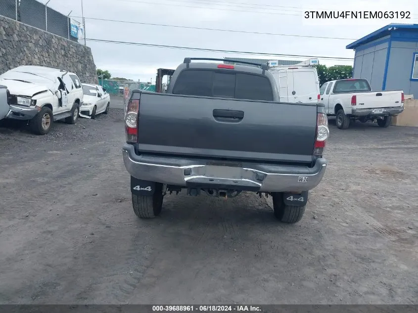 2014 Toyota Tacoma Base V6 VIN: 3TMMU4FN1EM063192 Lot: 39688961