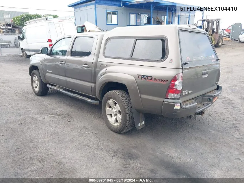 2014 Toyota Tacoma Base V6 VIN: 5TFLU4EN6EX104410 Lot: 39701045