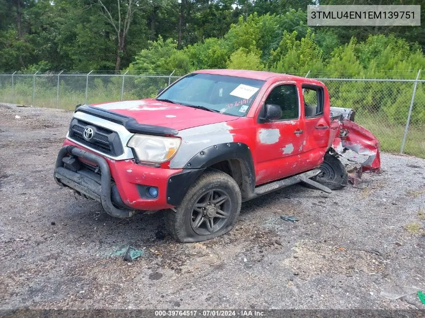 3TMLU4EN1EM139751 2014 Toyota Tacoma Base V6