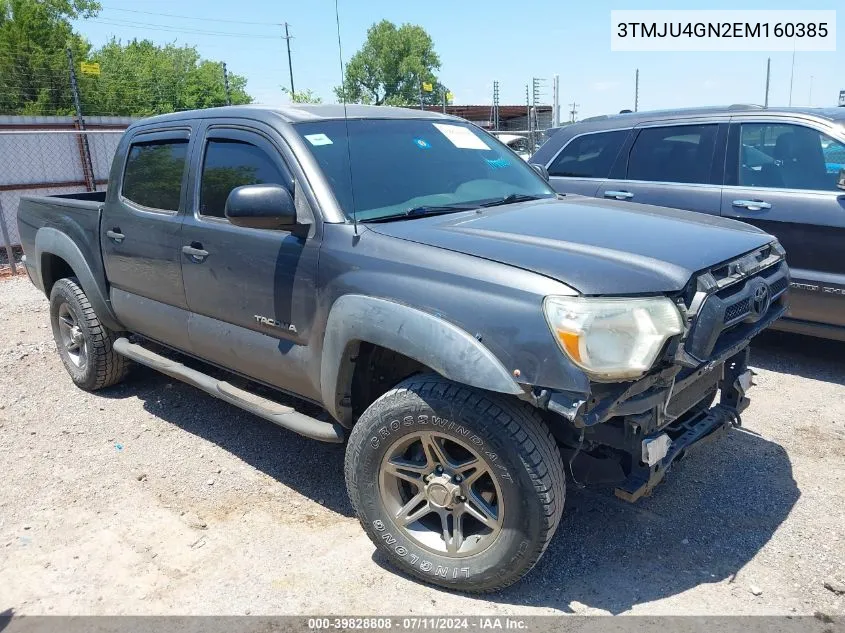 2014 Toyota Tacoma Prerunner V6 VIN: 3TMJU4GN2EM160385 Lot: 39828808