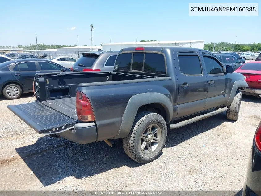 2014 Toyota Tacoma Prerunner V6 VIN: 3TMJU4GN2EM160385 Lot: 39828808