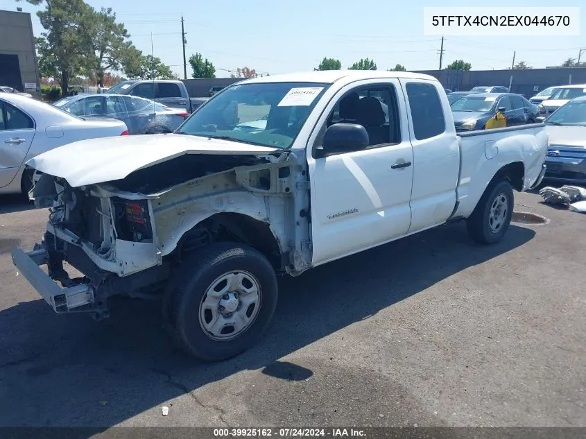 2014 Toyota Tacoma VIN: 5TFTX4CN2EX044670 Lot: 39925162