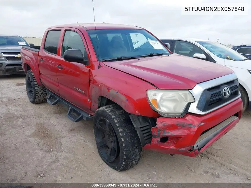 2014 Toyota Tacoma Prerunner V6 VIN: 5TFJU4GN2EX057848 Lot: 39969949