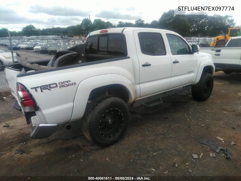 2014 Toyota Tacoma Base V6 VIN: 5TFLU4EN7EX097774 Lot: 40061611