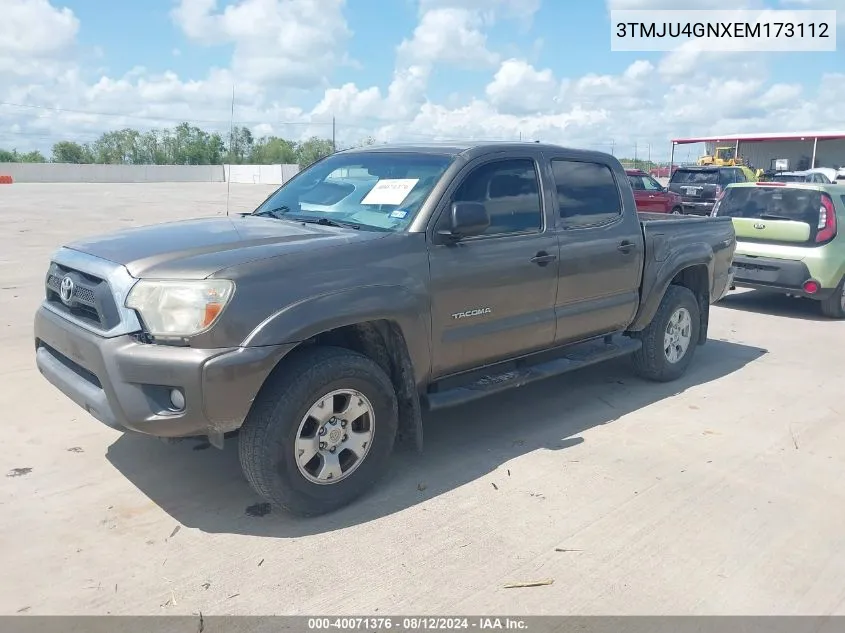 2014 Toyota Tacoma Prerunner V6 VIN: 3TMJU4GNXEM173112 Lot: 40071376