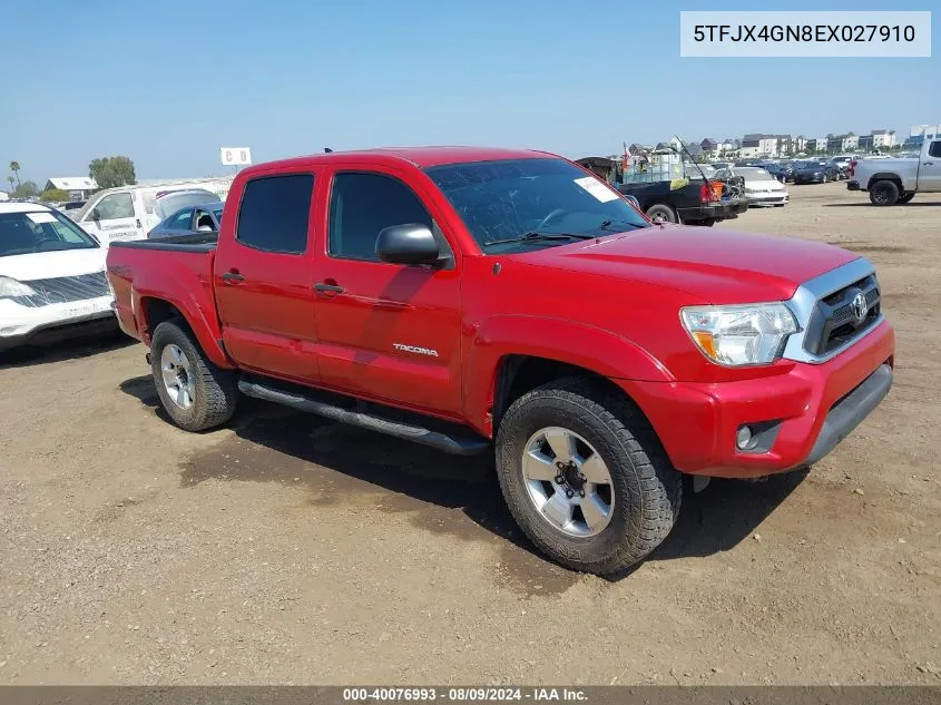 2014 Toyota Tacoma Prerunner VIN: 5TFJX4GN8EX027910 Lot: 40076993