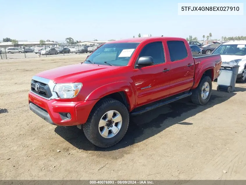 2014 Toyota Tacoma Prerunner VIN: 5TFJX4GN8EX027910 Lot: 40076993