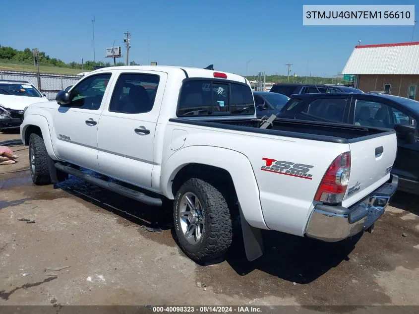 2014 Toyota Tacoma Prerunner V6 VIN: 3TMJU4GN7EM156610 Lot: 40098323