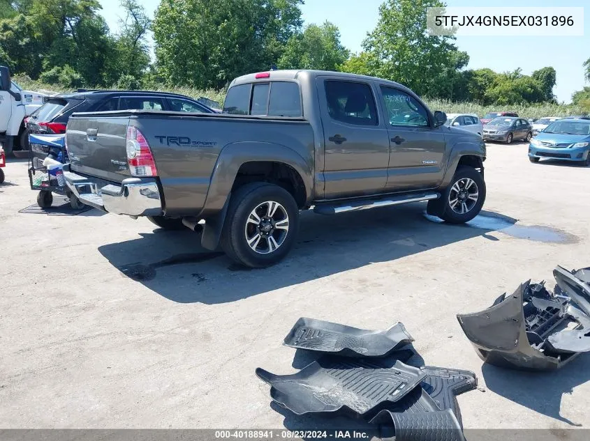 2014 Toyota Tacoma Prerunner VIN: 5TFJX4GN5EX031896 Lot: 40188941