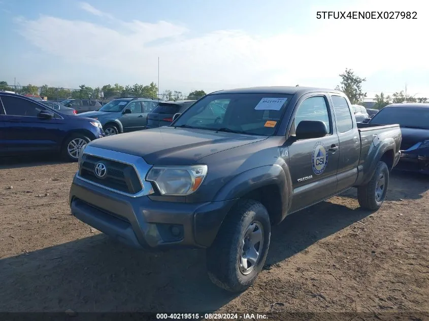 2014 Toyota Tacoma VIN: 5TFUX4EN0EX027982 Lot: 40219515