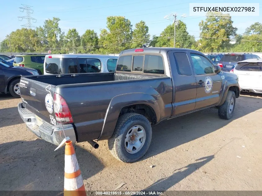 2014 Toyota Tacoma VIN: 5TFUX4EN0EX027982 Lot: 40219515