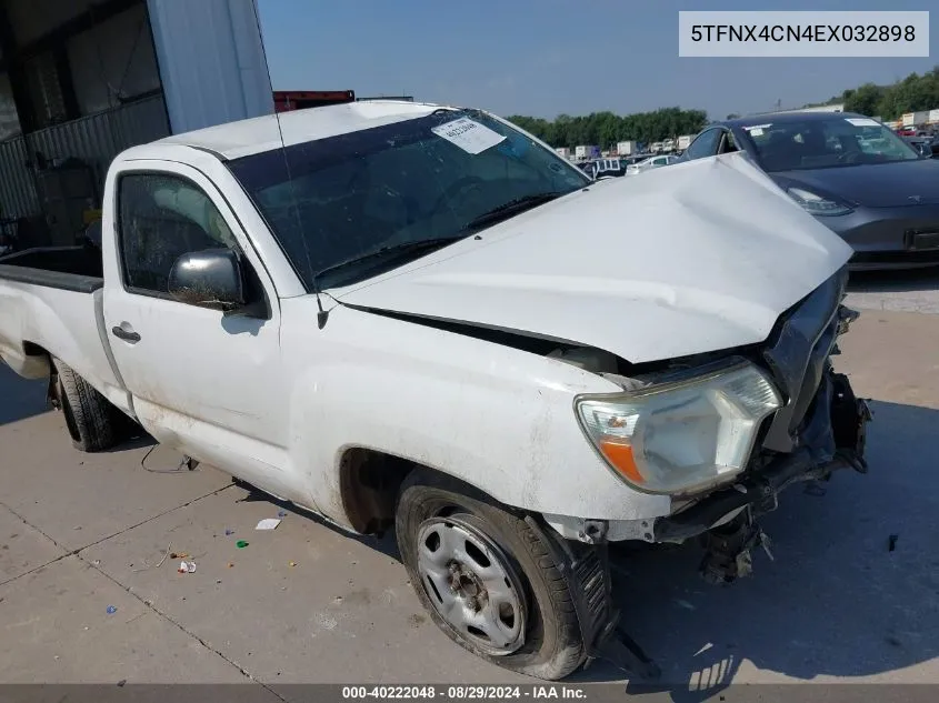 2014 Toyota Tacoma VIN: 5TFNX4CN4EX032898 Lot: 40222048