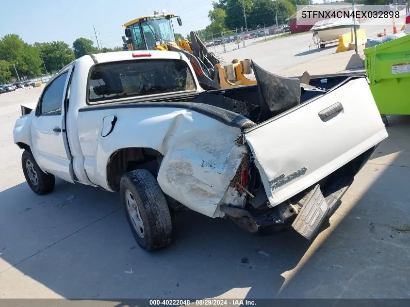 2014 Toyota Tacoma VIN: 5TFNX4CN4EX032898 Lot: 40222048