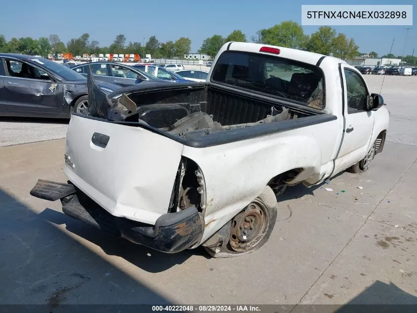 2014 Toyota Tacoma VIN: 5TFNX4CN4EX032898 Lot: 40222048