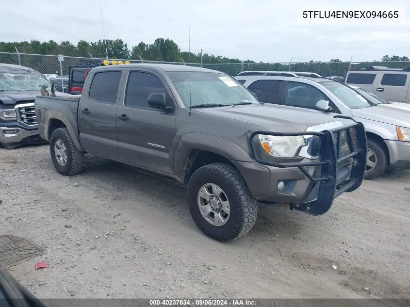 2014 Toyota Tacoma Double Cab VIN: 5TFLU4EN9EX094665 Lot: 40237834