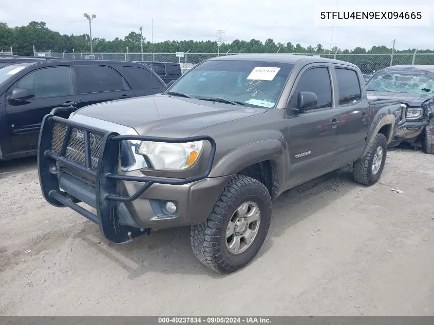 2014 Toyota Tacoma Double Cab VIN: 5TFLU4EN9EX094665 Lot: 40237834