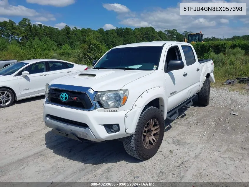 2014 Toyota Tacoma Prerunner V6 VIN: 5TFJU4GN8EX057398 Lot: 40239655