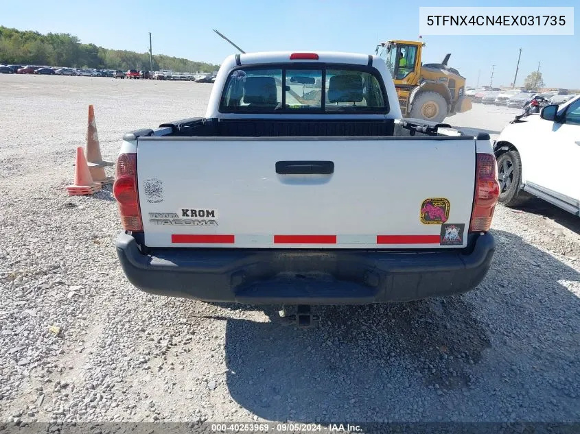 2014 Toyota Tacoma VIN: 5TFNX4CN4EX031735 Lot: 40253969