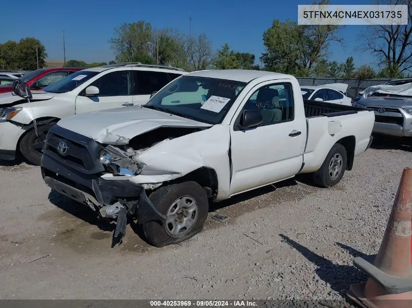 2014 Toyota Tacoma VIN: 5TFNX4CN4EX031735 Lot: 40253969