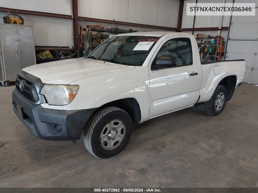 2014 Toyota Tacoma VIN: 5TFNX4CN7EX036346 Lot: 40272982