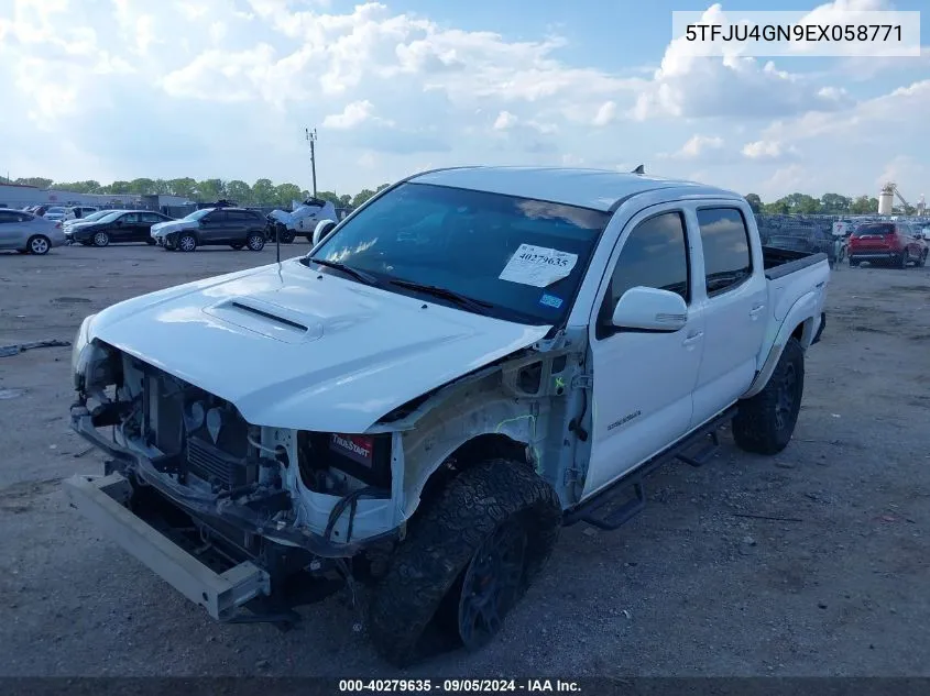 2014 Toyota Tacoma Prerunner V6 VIN: 5TFJU4GN9EX058771 Lot: 40279635