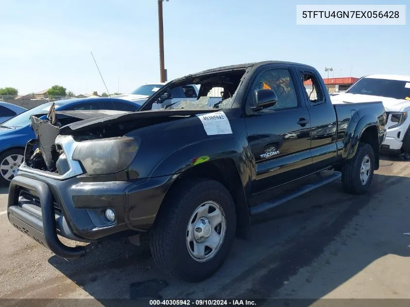 2014 Toyota Tacoma Prerunner V6 VIN: 5TFTU4GN7EX056428 Lot: 40305942