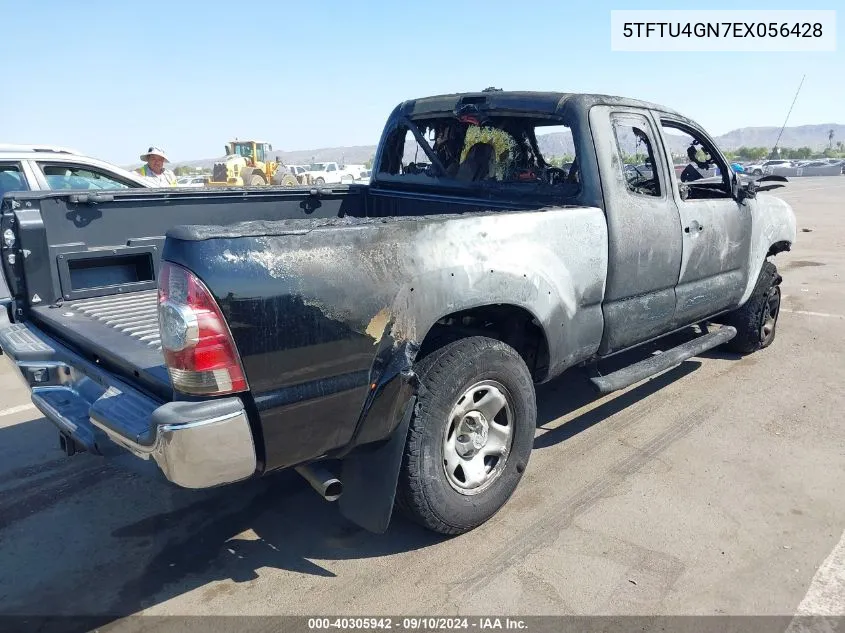 2014 Toyota Tacoma Prerunner V6 VIN: 5TFTU4GN7EX056428 Lot: 40305942