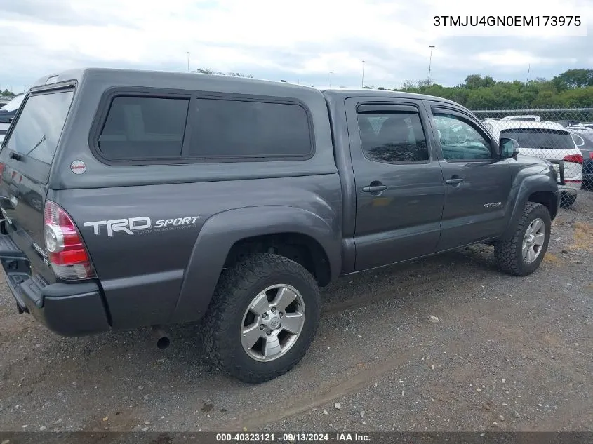 2014 Toyota Tacoma Prerunner V6 VIN: 3TMJU4GN0EM173975 Lot: 40323121