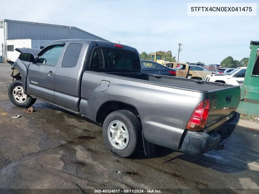 2014 Toyota Tacoma VIN: 5TFTX4CN0EX041475 Lot: 40324517