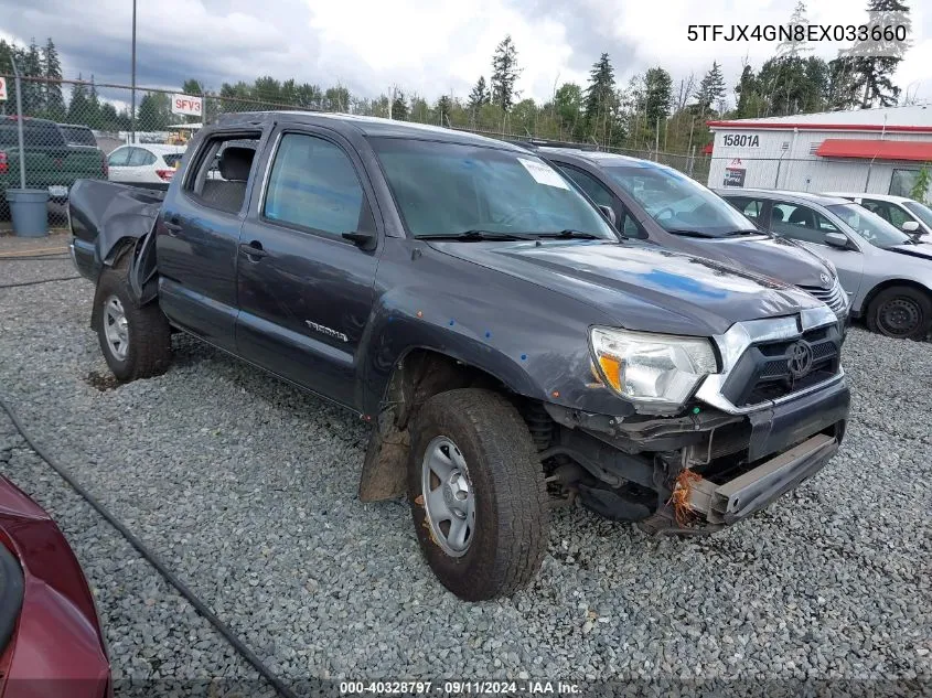 2014 Toyota Tacoma Prerunner VIN: 5TFJX4GN8EX033660 Lot: 40328797