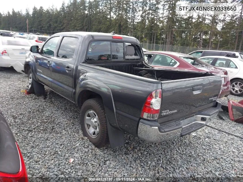 2014 Toyota Tacoma Prerunner VIN: 5TFJX4GN8EX033660 Lot: 40328797