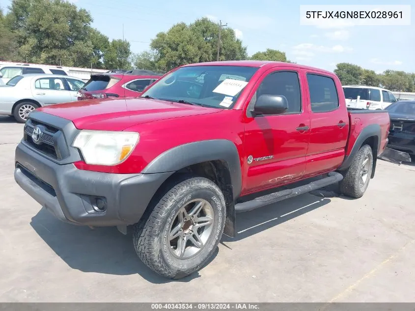 2014 Toyota Tacoma Prerunner VIN: 5TFJX4GN8EX028961 Lot: 40343534