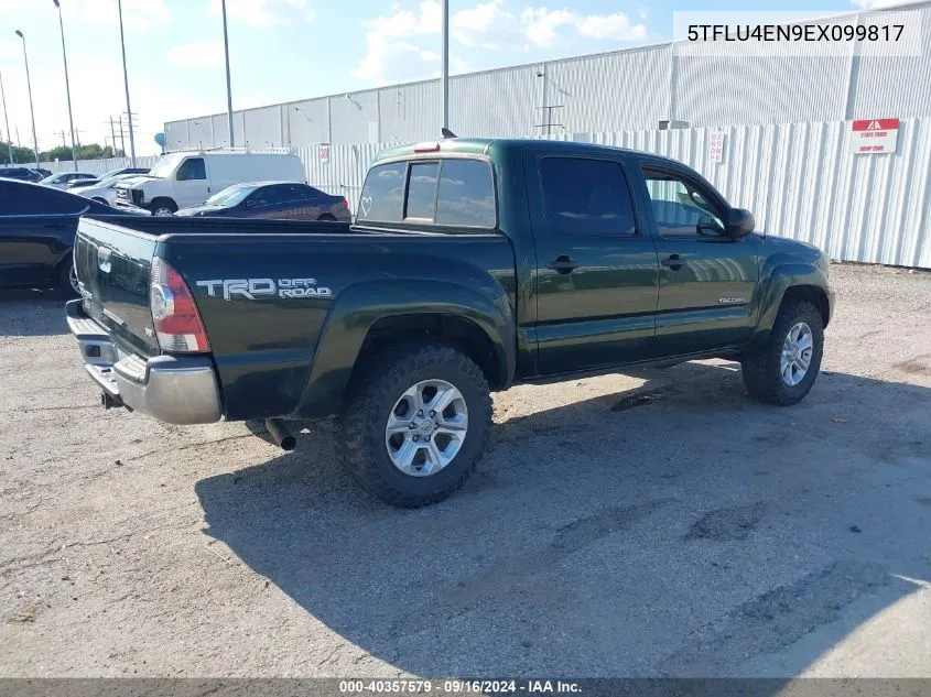 2014 Toyota Tacoma Base V6 VIN: 5TFLU4EN9EX099817 Lot: 40357579