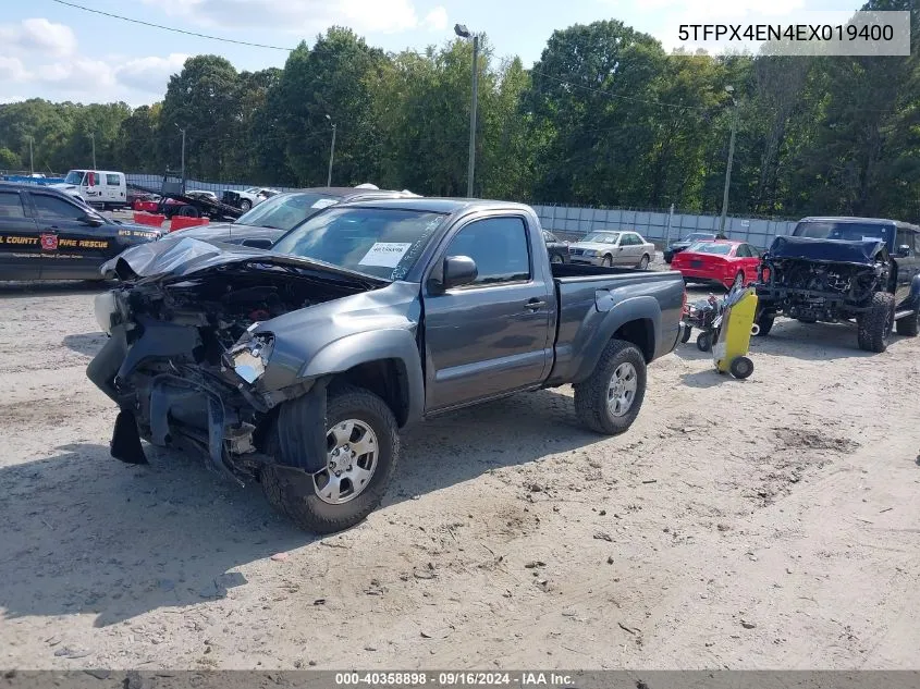 2014 Toyota Tacoma VIN: 5TFPX4EN4EX019400 Lot: 40358898