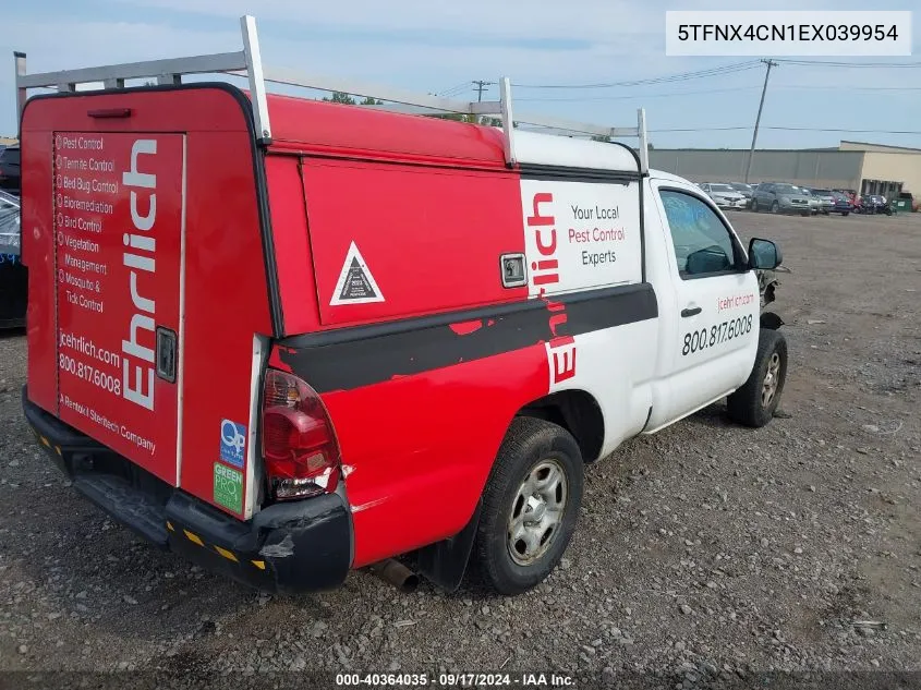 2014 Toyota Tacoma VIN: 5TFNX4CN1EX039954 Lot: 40364035