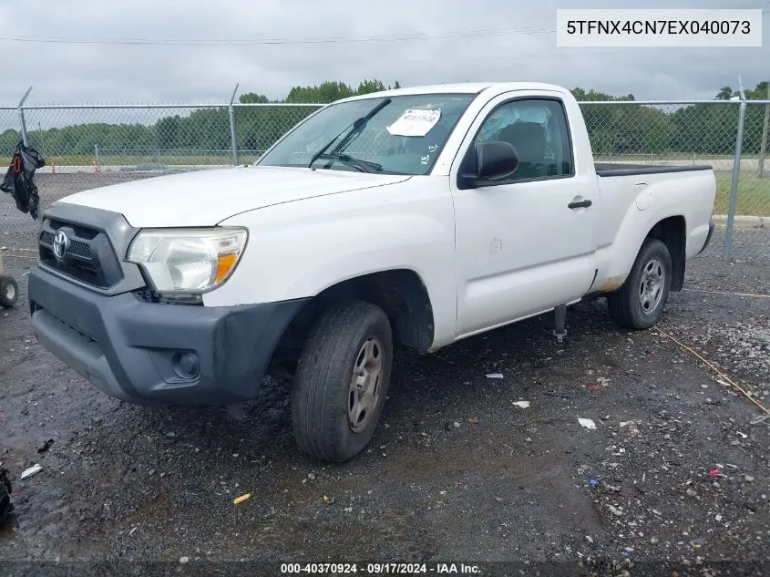 2014 Toyota Tacoma VIN: 5TFNX4CN7EX040073 Lot: 40370924