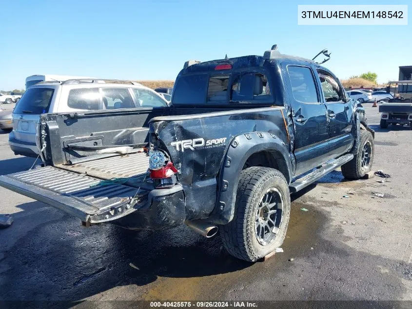 3TMLU4EN4EM148542 2014 Toyota Tacoma Base V6